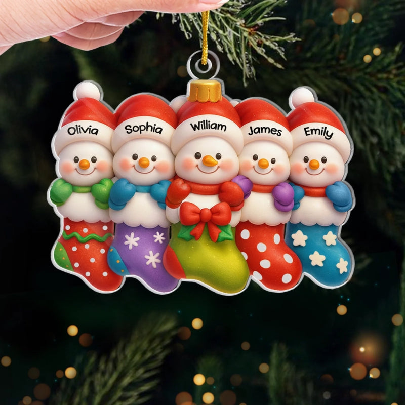 Personalisierter Acryl-Anhänger – Weihnachts- oder Geburtstagsgeschenk für Mama, Papa und Kinder – „Warme Herzen erhellen Weihnachten“