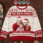 Unisex Ugly-Sweatshirt mit personalisiertem Foto – Weihnachts- oder Geburtstagsgeschenk für Mama, Papa und Kinder – „Die Menschen tragen, die man am meisten liebt“