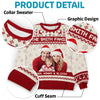 Unisex Ugly-Sweatshirt mit personalisiertem Foto – Weihnachts- oder Geburtstagsgeschenk für Mama, Papa und Kinder – „Die Menschen tragen, die man am meisten liebt“