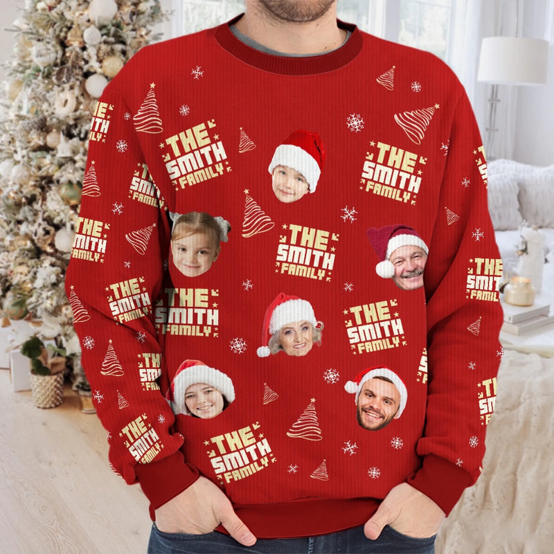 Unisex Ugly-Sweatshirt mit personalisiertem Foto – Weihnachts- oder Geburtstagsgeschenk für Mama, Papa und Kinder – „Weil ein Foto nicht genug ist“
