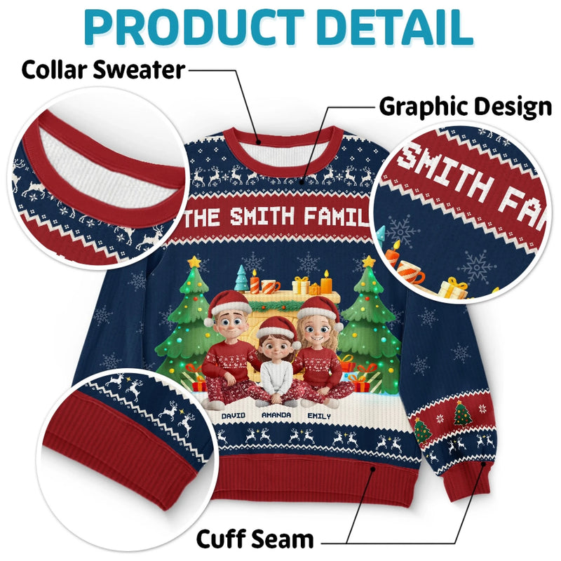 Unisex Ugly-Sweatshirt mit personalisiertem Foto – Weihnachts- oder Geburtstagsgeschenk für Mama, Papa und Kinder – « Gemeinsam stilvoll durch die Feiertage »
