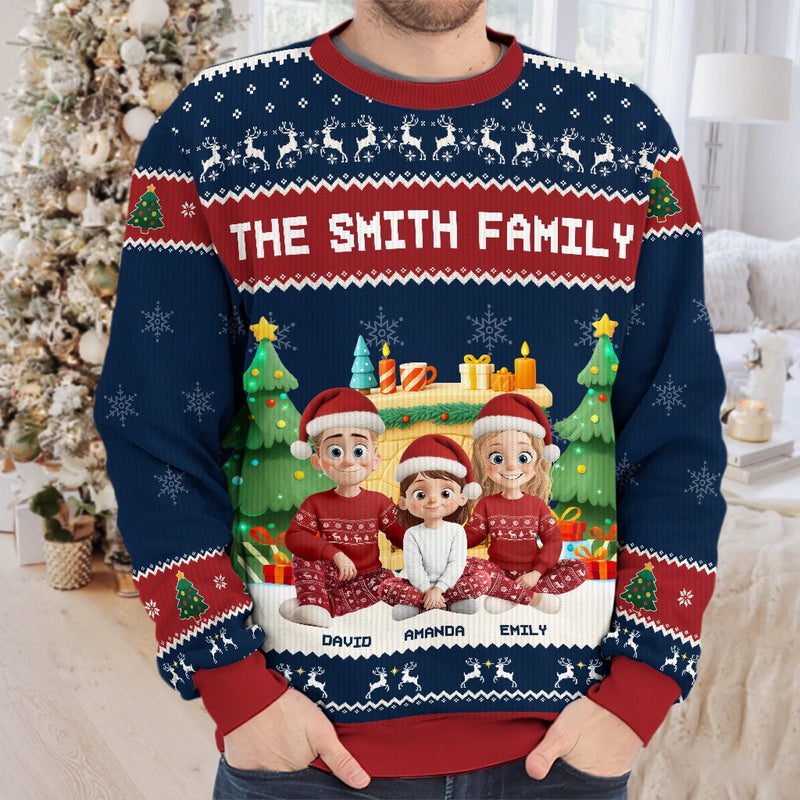 Unisex Ugly-Sweatshirt mit personalisiertem Foto – Weihnachts- oder Geburtstagsgeschenk für Mama, Papa und Kinder – « Gemeinsam stilvoll durch die Feiertage »