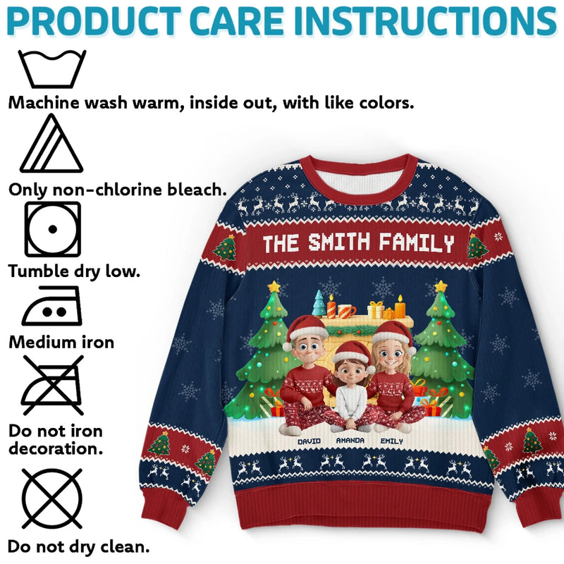 Unisex Ugly-Sweatshirt mit personalisiertem Foto – Weihnachts- oder Geburtstagsgeschenk für Mama, Papa und Kinder – « Gemeinsam stilvoll durch die Feiertage »