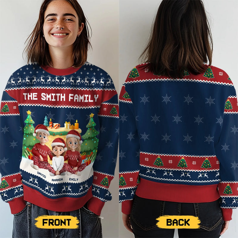 Unisex Ugly-Sweatshirt mit personalisiertem Foto – Weihnachts- oder Geburtstagsgeschenk für Mama, Papa und Kinder – « Gemeinsam stilvoll durch die Feiertage »