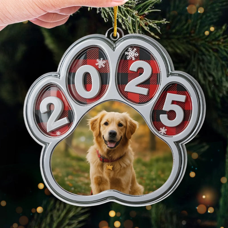 Personalisierter Foto-Acryl-Ornament – Weihnachtliches Erinnerungs- und Gedenkgeschenk für Hunde und Katzen – „Immer an meiner Seele“