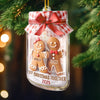 Personalisierter Acryl-Ornament „Erstes Weihnachten“ – Weihnachts- oder Hochzeitsgeschenk für Ehemann und Ehefrau, für ihn und sie – „Lebkuchenherzen vereint“