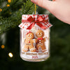Personalisierter Acryl-Ornament „Erstes Weihnachten“ – Weihnachts- oder Hochzeitsgeschenk für Ehemann und Ehefrau, für ihn und sie – „Lebkuchenherzen vereint“