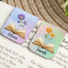 Personalisierbares Leder-Magnet-Lesezeichen – Geschenk für Bücherliebhaber, Leseratten und Vielleser – „Lesen ist meine Superkraft“