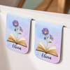 Personalisierbares Leder-Magnet-Lesezeichen – Geschenk für Bücherliebhaber, Leseratten und Vielleser – „Lesen ist meine Superkraft“