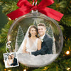 Personalisierte 3D-Acrylkugel mit Foto – Weihnachts- oder Hochzeitsgeschenk zum Jubiläum für Ehemann und Ehefrau, für ihn und sie – „Hochzeitsträume in einer Schneekugel“