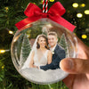 Personalisierte 3D-Acrylkugel mit Foto – Weihnachts- oder Hochzeitsgeschenk zum Jubiläum für Ehemann und Ehefrau, für ihn und sie – „Hochzeitsträume in einer Schneekugel“
