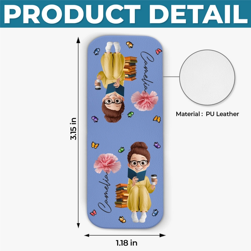 Personalisierbares Leder-Magnet-Lesezeichen – Geschenk für Bücherliebhaber, Leseratten und Vielleser – „Kapitel bewahren Magie“