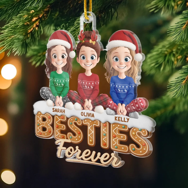 Personalisiertes Acryl-Ornament – Das perfekte Freundschaftsgeschenk für Frauen, Schwestern & BFF – Für immer Seelenverwandte