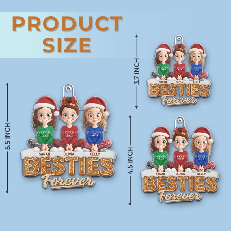 Personalisiertes Acryl-Ornament – Das perfekte Freundschaftsgeschenk für Frauen, Schwestern & BFF – Für immer Seelenverwandte