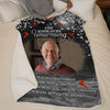 Personalisierte Kardinal-fotodecke – Gedenk- Und Beileidsgeschenke Zu Weihnachten Für Den Verlust Von Mama, Papa – Immer In Erinnerung, Nie Vergessen
