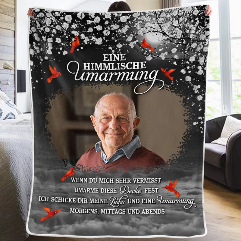 Personalisierte Kardinal-fotodecke – Gedenk- Und Beileidsgeschenke Zu Weihnachten Für Den Verlust Von Mama, Papa – Immer In Erinnerung, Nie Vergessen