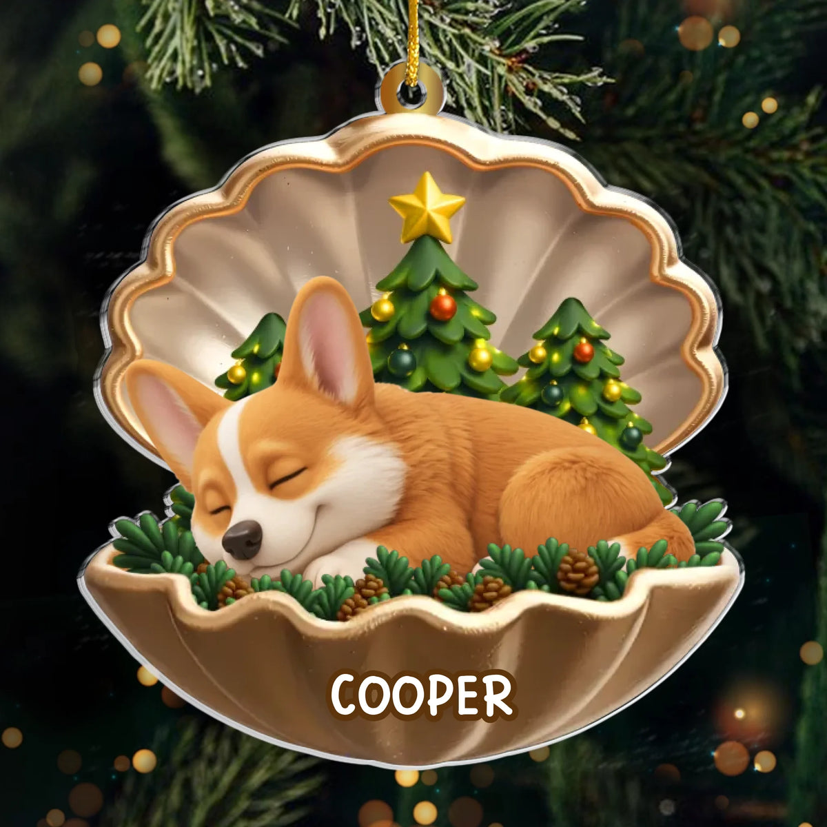 Benutzerdefiniertes Acryl-Ornament - Personalisierte Weihnachts-Andenken und Mitgefühlsgeschenke für Hunde - Für immer mein Weihnachtsengel