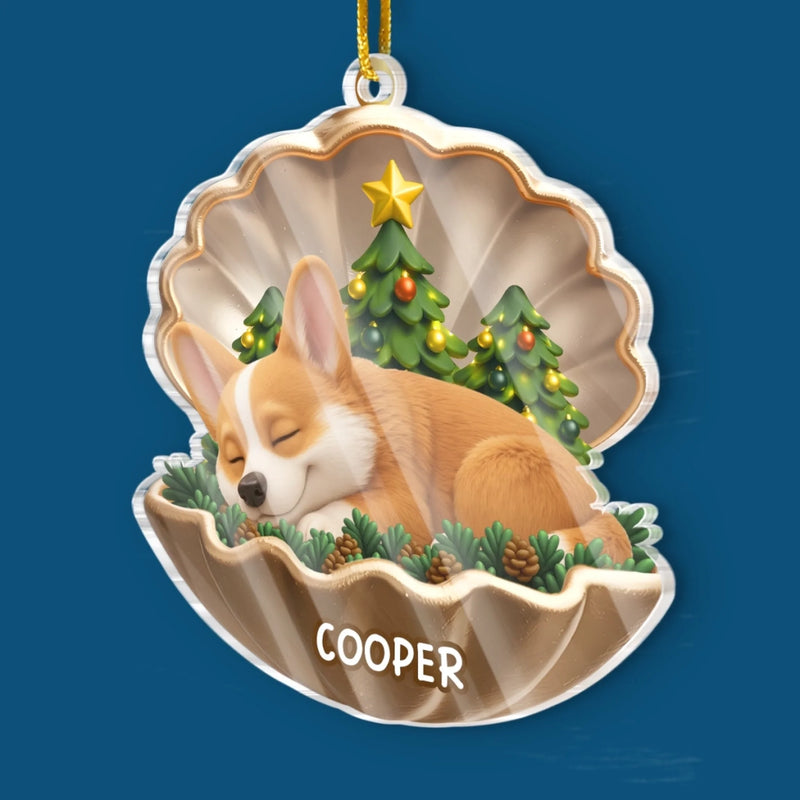 Benutzerdefiniertes Acryl-Ornament - Personalisierte Weihnachts-Andenken und Mitgefühlsgeschenke für Hunde - Für immer mein Weihnachtsengel