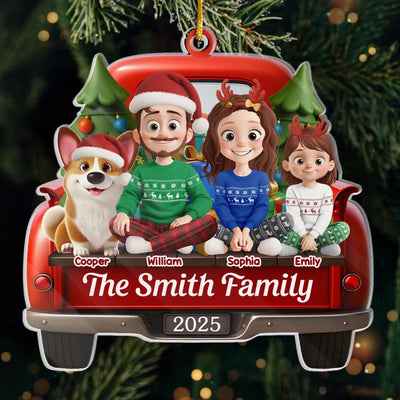 Personalisierte Acrylornamente – Weihnachts- und Geburtstagsgeschenke für Familie, Hunde- und Katzenliebhaber – Alle Wege Führen Zur Familie