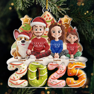 Personalisierte Acrylornamente – Weihnachts- und Geburtstagsgeschenke für Familie, Hunde- und Katzenliebhaber – Auf die Familienliebe