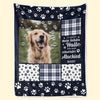 Personalisierte Foto-Decke – Personalisierte Weihnachts-Erinnerungs- und Mitgefühlsgeschenke für Hunde und Katzen – Pfoten Hinterlassen Spuren In Unseren Seelen