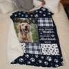 Personalisierte Foto-Decke – Personalisierte Weihnachts-Erinnerungs- und Mitgefühlsgeschenke für Hunde und Katzen – Pfoten Hinterlassen Spuren In Unseren Seelen