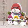 Maßgefertigte Schneemann-Lichtbox – Personalisiertes Weihnachts- oder Geburtstagsgeschenk für Großvater und Großmutter – Eine fröhliche Schneemann-Familie