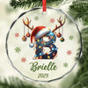 Benutzerdefiniertes Foto-Glasornament – Personalisierte Weihnachts- und Babypartygeschenke für frischgebackene Mamas, Papas und Eltern – Erstes kleines Licht