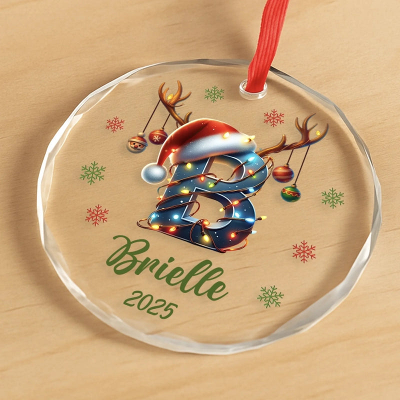 Benutzerdefiniertes Foto-Glasornament – Personalisierte Weihnachts- und Babypartygeschenke für frischgebackene Mamas, Papas und Eltern – Erstes kleines Licht