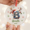 Benutzerdefiniertes Foto-Glasornament – Personalisierte Weihnachts- und Babypartygeschenke für frischgebackene Mamas, Papas und Eltern – Erstes kleines Licht