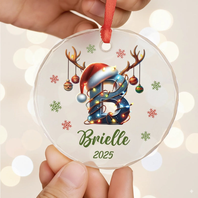 Benutzerdefiniertes Foto-Glasornament – Personalisierte Weihnachts- und Babypartygeschenke für frischgebackene Mamas, Papas und Eltern – Erstes kleines Licht