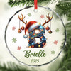 Benutzerdefiniertes Foto-Glasornament – Personalisierte Weihnachts- und Babypartygeschenke für frischgebackene Mamas, Papas und Eltern – Erstes kleines Licht