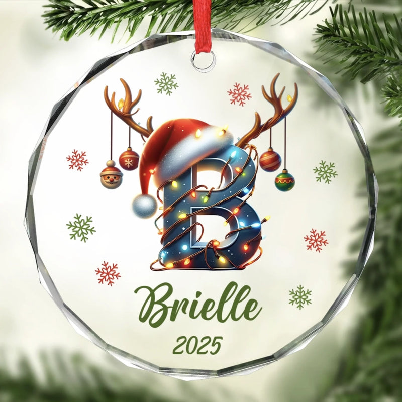 Benutzerdefiniertes Foto-Glasornament – Personalisierte Weihnachts- und Babypartygeschenke für frischgebackene Mamas, Papas und Eltern – Erstes kleines Licht