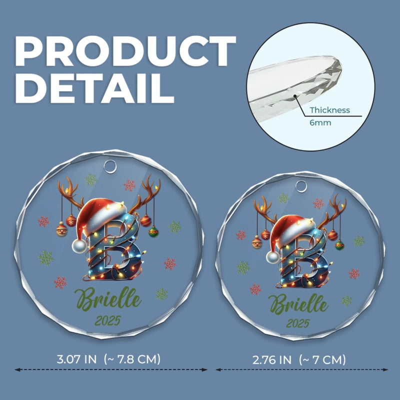 Benutzerdefiniertes Foto-Glasornament – Personalisierte Weihnachts- und Babypartygeschenke für frischgebackene Mamas, Papas und Eltern – Erstes kleines Licht