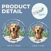Benutzerdefiniertes Foto-Glas Ornament Kreis – Personalisierte Haustier-Weihnachts Andenken und Trauergeschenke für Hunde und Katzen – Stille Schnurrhaare hallen voller Liebe nach