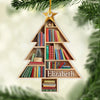 Personalisiertes Holz- Und Acrylornament - Personalisierte Weihnachtsgeschenke Für Buchliebhaber, Bücherwürmer, Leser - Bücher Sind Der Spiegel Der Seele