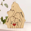 Die Liebe einer Oma ist für immer – Personalisiertes, individuelles Holzpuzzle in Bärenform für die Familie – Holzschnitzereien für Haustiere, Tischdekoration aus Holzskulpturen, geschnitztes Holzdekor – Geschenk für Mama, Oma