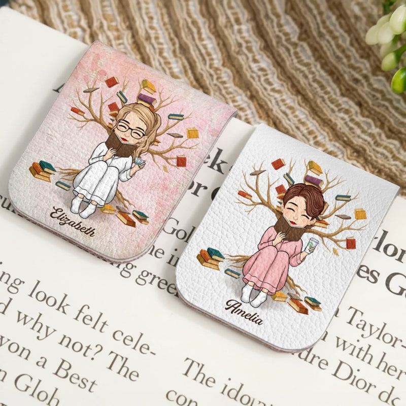 Magnetisches Lesezeichen Aus Leder – Personalisierte Büchergeschenke Für Buchliebhaber, Bücherwürmer, Leser – Kapitel Und Träume Erwarten Sie