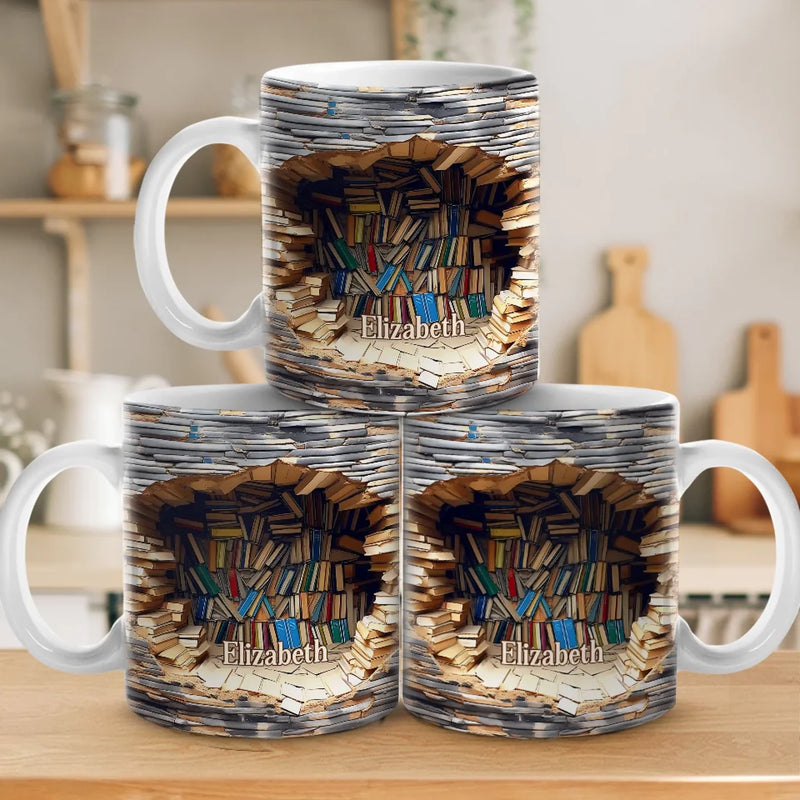 Ein Buch Pro Tag Hält Die Realität Fern – Personalisierte Tasse – Weihnachtsgeschenk Für Buchliebhaber
