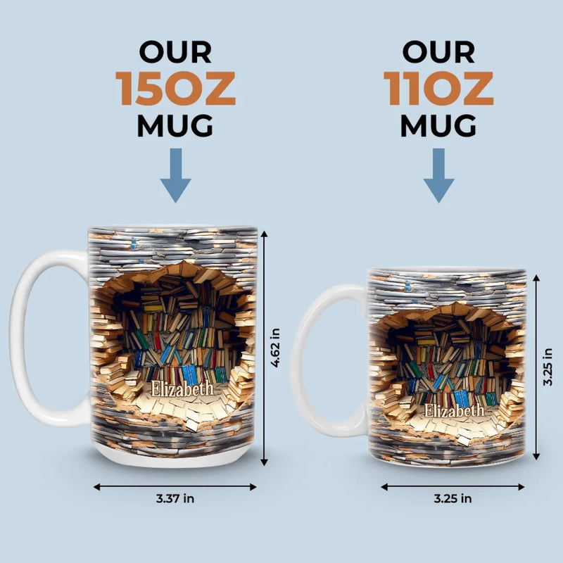 Ein Buch Pro Tag Hält Die Realität Fern – Personalisierte Tasse – Weihnachtsgeschenk Für Buchliebhaber