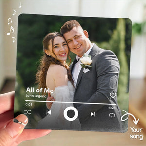 Individueller Kühlschrankmagnet Mit Foto Und Musik, Der Lieder Abspielen Kann – Personalisierte Geschenke Zum Jahrestag, Weihnachten Und Zur Hochzeit Für Mann Und Frau, Für Sie Und Ihn – Gemeinsam Als Eins