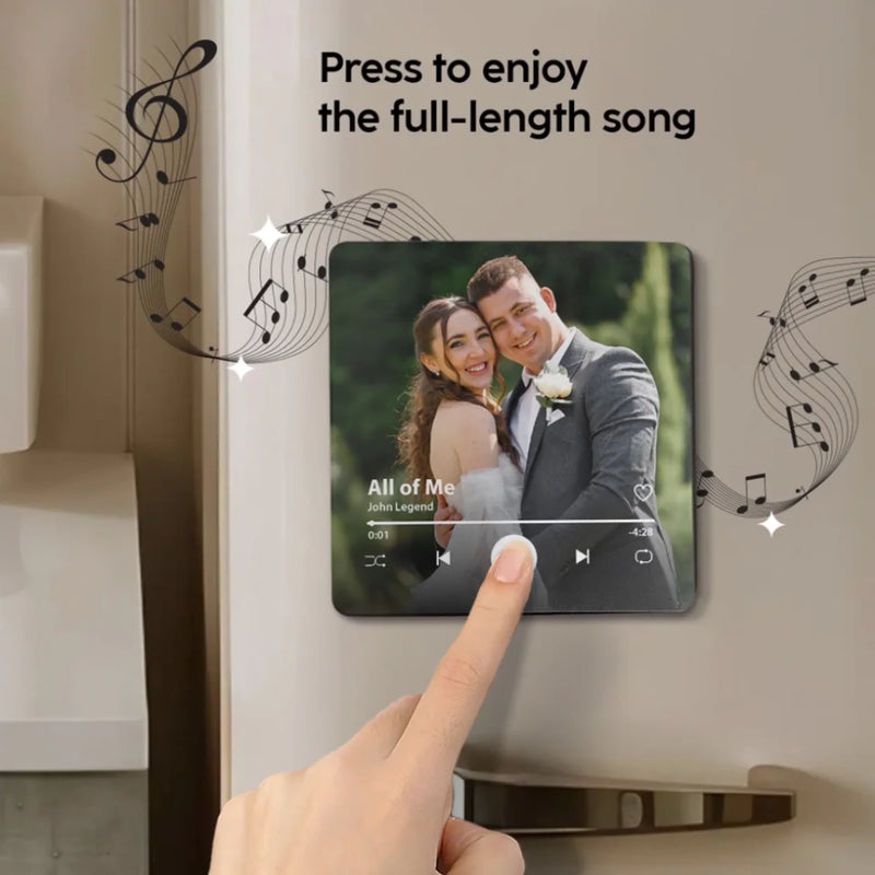 Individueller Kühlschrankmagnet Mit Foto Und Musik, Der Lieder Abspielen Kann – Personalisierte Geschenke Zum Jahrestag, Weihnachten Und Zur Hochzeit Für Mann Und Frau, Für Sie Und Ihn – Gemeinsam Als Eins