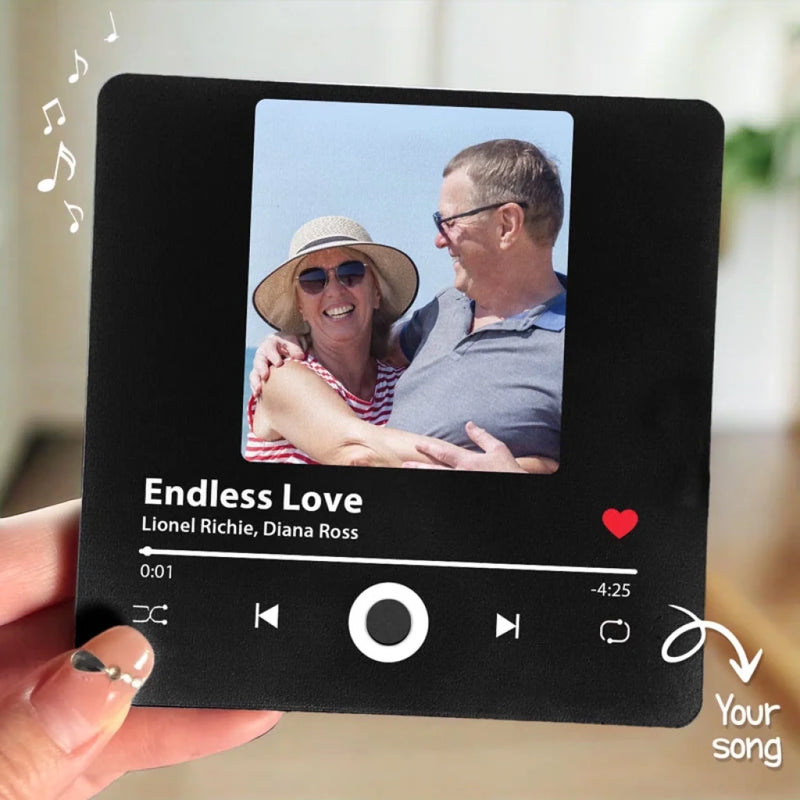 Individueller Kühlschrankmagnet Mit Foto Und Musik, Der Lieder Abspielen Kann – Personalisierte Geschenke Zum Jahrestag, Weihnachten Und Zur Hochzeit Für Mann Und Frau, Für Sie Und Ihn – Alles Von Mir Liebt Alles Von Dir