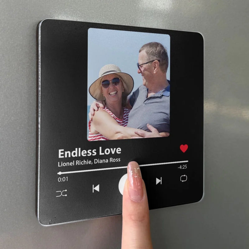Individueller Kühlschrankmagnet Mit Foto Und Musik, Der Lieder Abspielen Kann – Personalisierte Geschenke Zum Jahrestag, Weihnachten Und Zur Hochzeit Für Mann Und Frau, Für Sie Und Ihn – Alles Von Mir Liebt Alles Von Dir