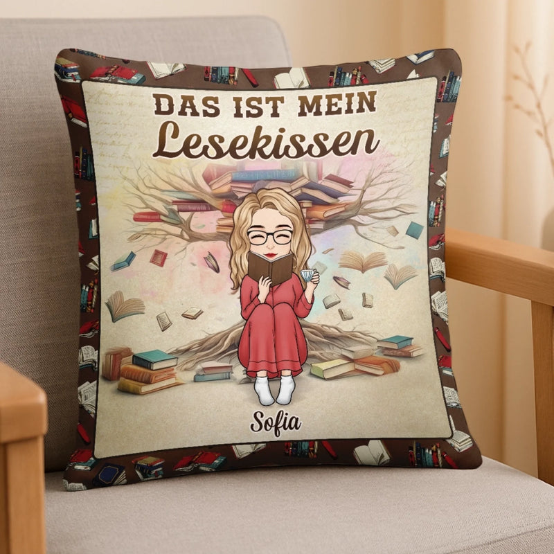 Personalisiertes Taschenkissen - Geschenke Für Buchliebhaber, Bücherwürmer, Leser - Das Flüstern Umgeblätterter Seiten