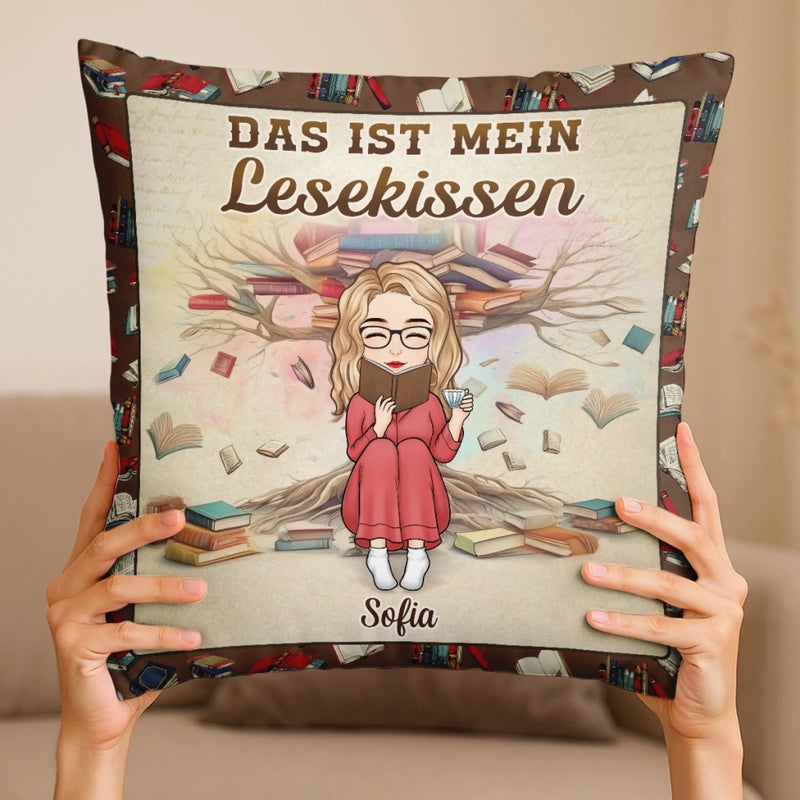 Personalisiertes Taschenkissen - Geschenke Für Buchliebhaber, Bücherwürmer, Leser - Das Flüstern Umgeblätterter Seiten