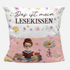 Personalisiertes Blumentaschenkissen - Geschenke Für Buchliebhaber, Bücherwürmer, Leser - Zwischen Den Seiten Finde Ich Frieden