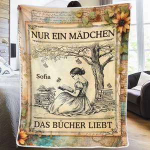 Personalisierte Decke - Geschenke Für Buchliebhaber, Bücherwürmer, Leser - Lost In Stories