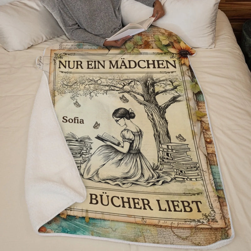 Personalisierte Decke - Geschenke Für Buchliebhaber, Bücherwürmer, Leser - Lost In Stories