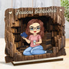 Personalisiertes Holzschild - Personalisierte Buchgeschenke Für Buchliebhaber - Willkommen In Meiner Buchecke - Schreibtischdekoration